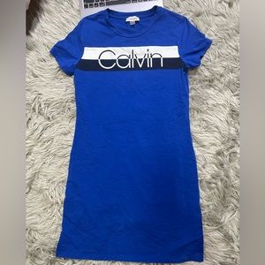CALVIN KLEIN blue t-shirt dress